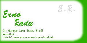 erno radu business card